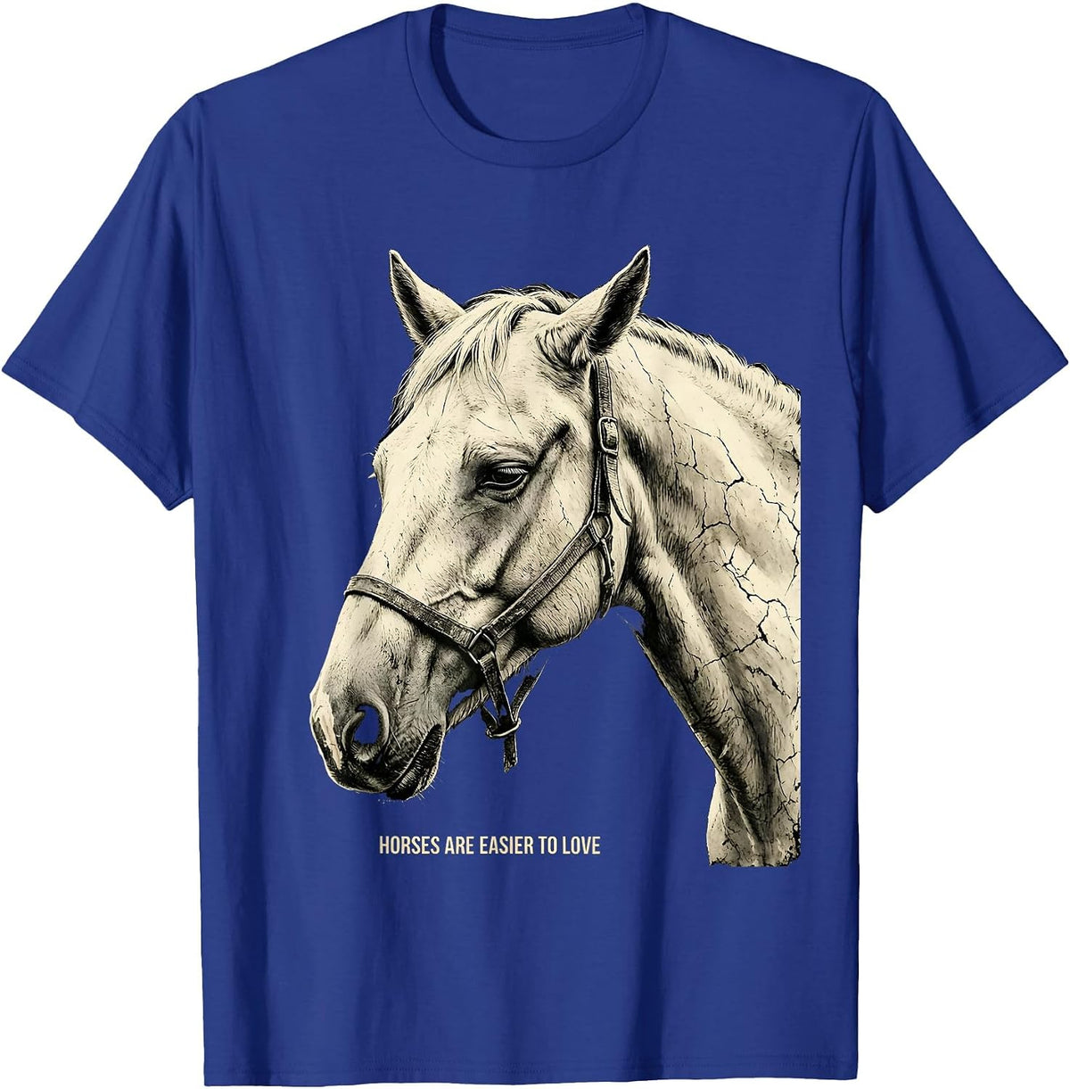 Men's Horses Are Easier To Love Funny Horse Lover Girl Boho T-Shirt - Royal Blue