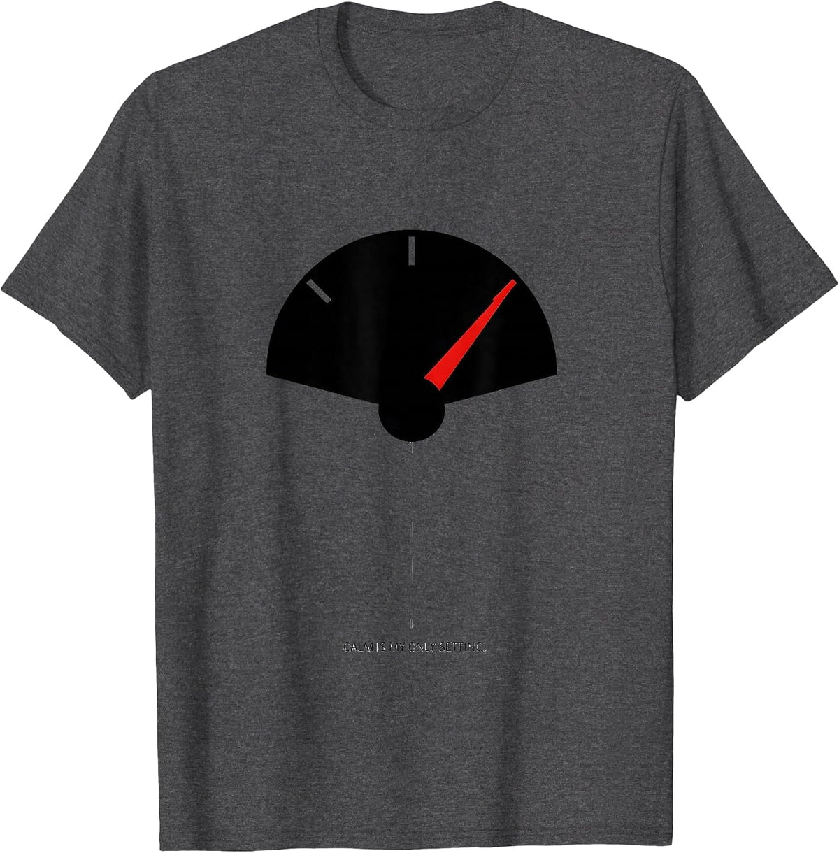 Men's Calm Is My Only Setting Minimalist Firefighter Pride T-Shirt - Dark Heather Grey