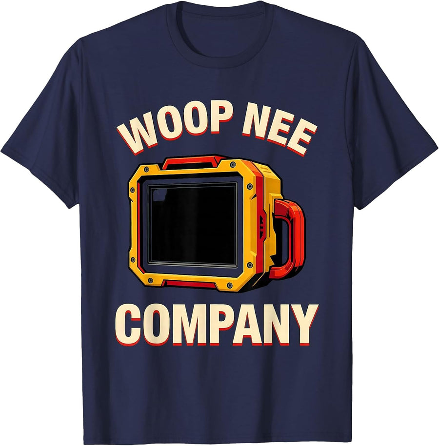 Woop Nee Company Funny Firefighter Humor Fire Department T-Shirt - Navy Blue