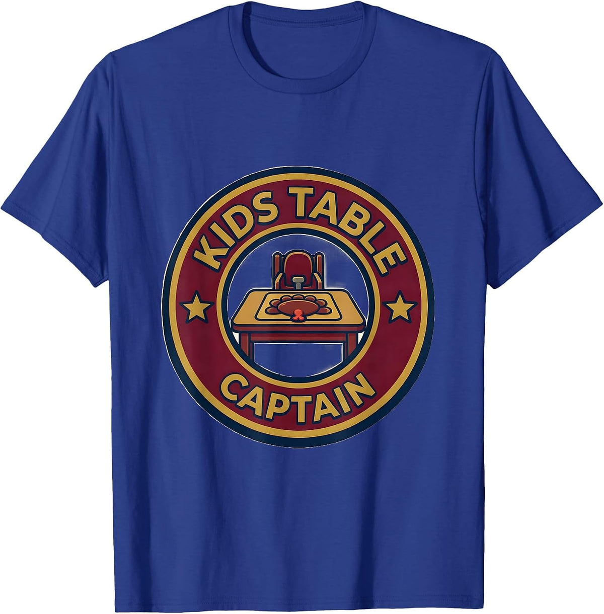 Kids Table Captain Funny Thanksgiving Family Crew Matching T-Shirt - Royal Blue