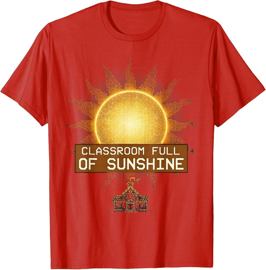 Men's Classroom Full of Sunshine Preschool Teacher T-Shirt - Red