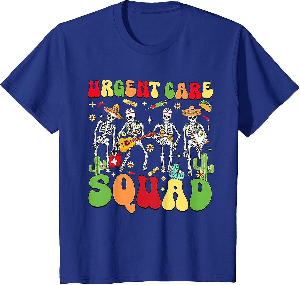 Urgent Care Squad Cinco De Mayo RN Nurse Registered NP T-Shirt - Royal Blue