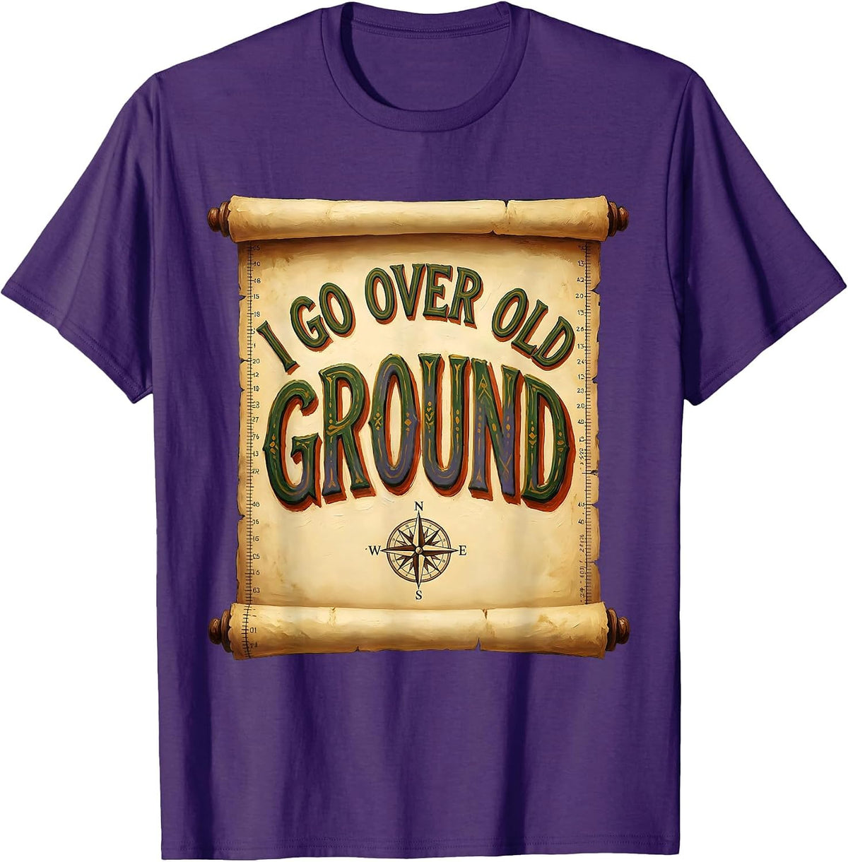 I Go Over Old Ground Funny History Teacher Subject Pride T-Shirt - Purple
