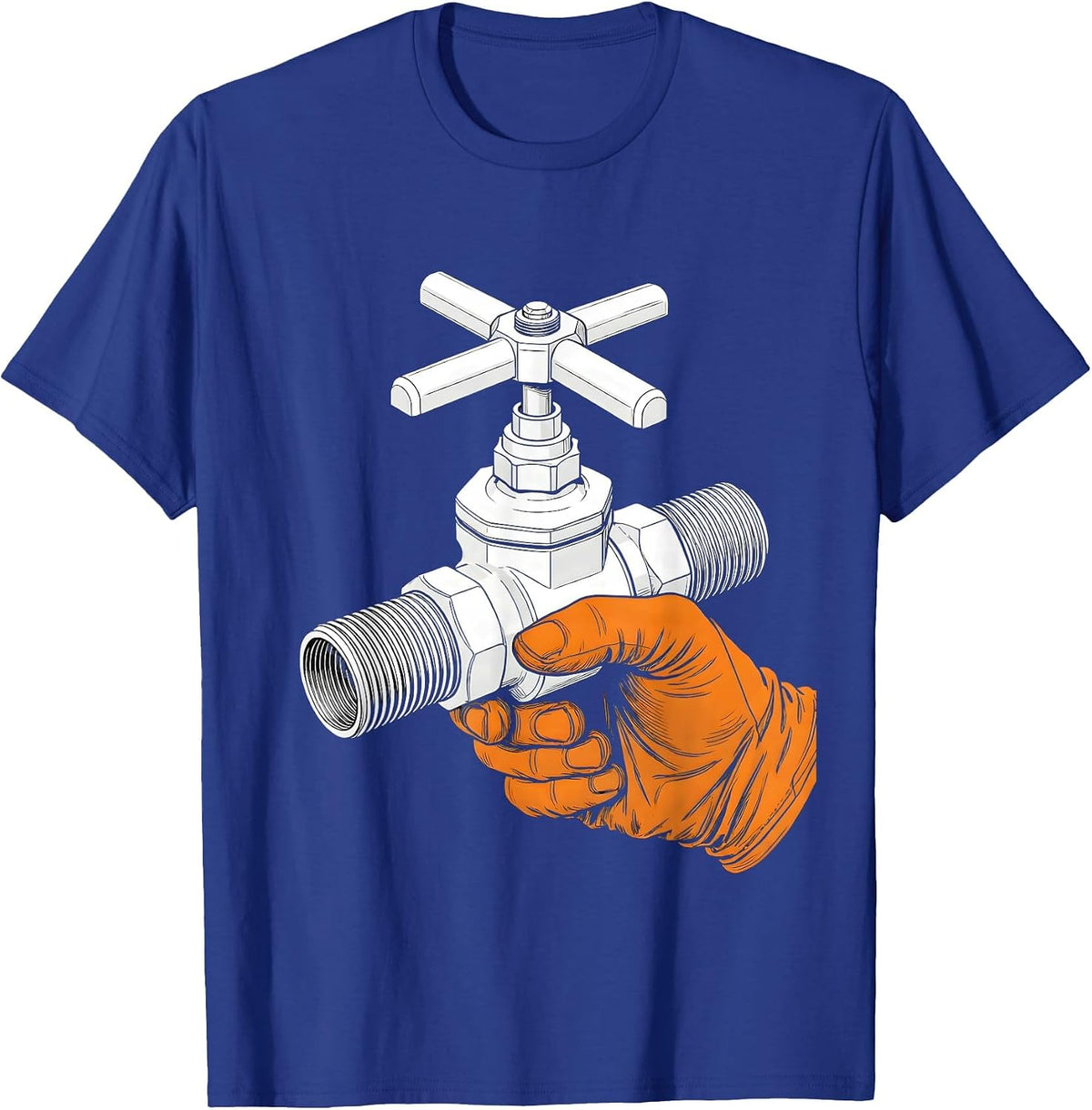 Stopcock Valve Funny Plumber Pipefitter Occupational Humor T-Shirt - Royal Blue