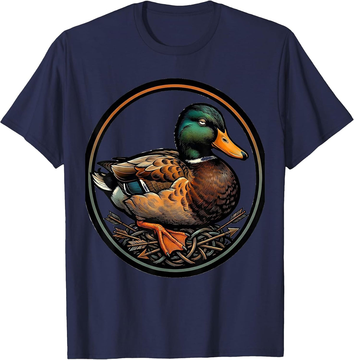 Men's Duck Knot Humor Novelty Gift for Duck Lovers T-Shirt - Navy Blue