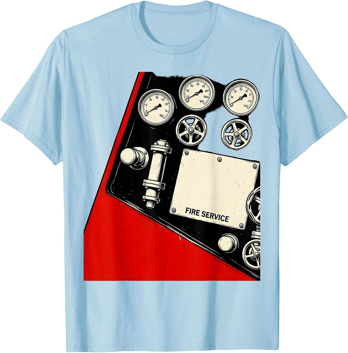 Men's Fire Service Constructivist Firefighter Humor Fireman Pride T-Shirt - Baby Blue