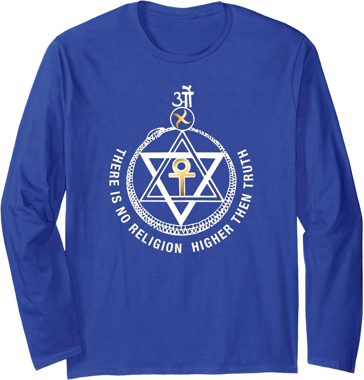 Theosophical Society Seal ~ Theosophy Society Long Sleeve T-Shirt - Adult Unisex Royal Blue