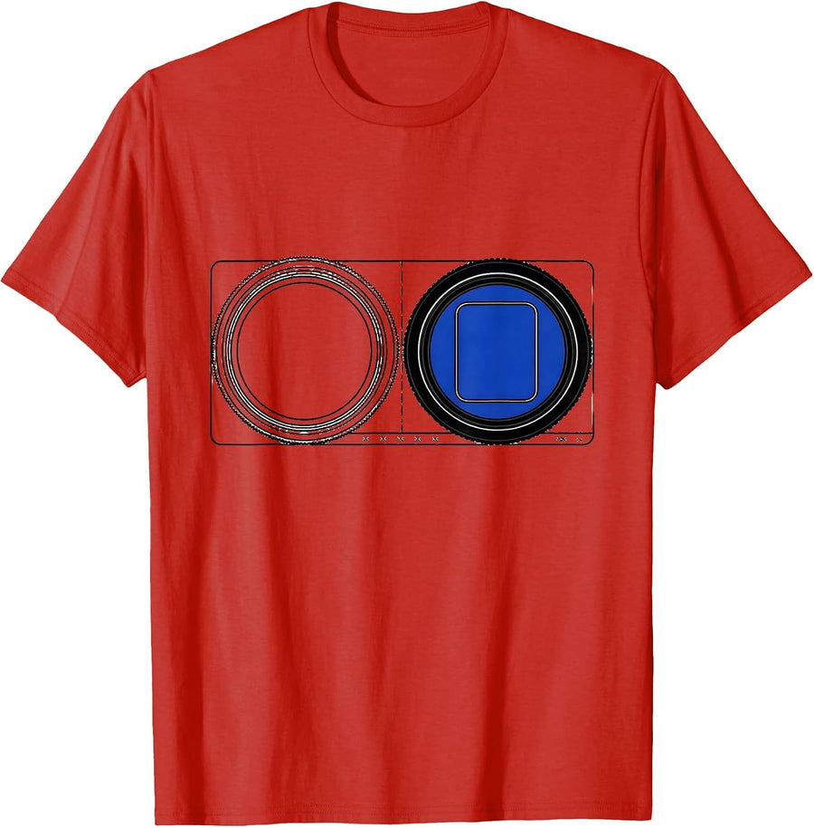 Men's Trial Frame Flip Humor Optometrist Eye Doctor Gift T-Shirt - Red