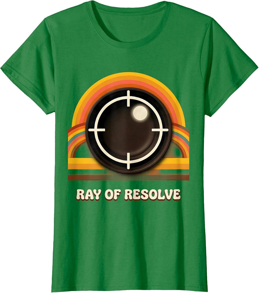 Women's Ray of Resolve Retro 70s Radiologic Technologist Humor T-Shirt - Kelly Green