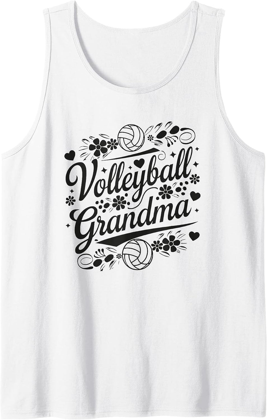 Mens Volleyball Grandma for Women Tank Top - White