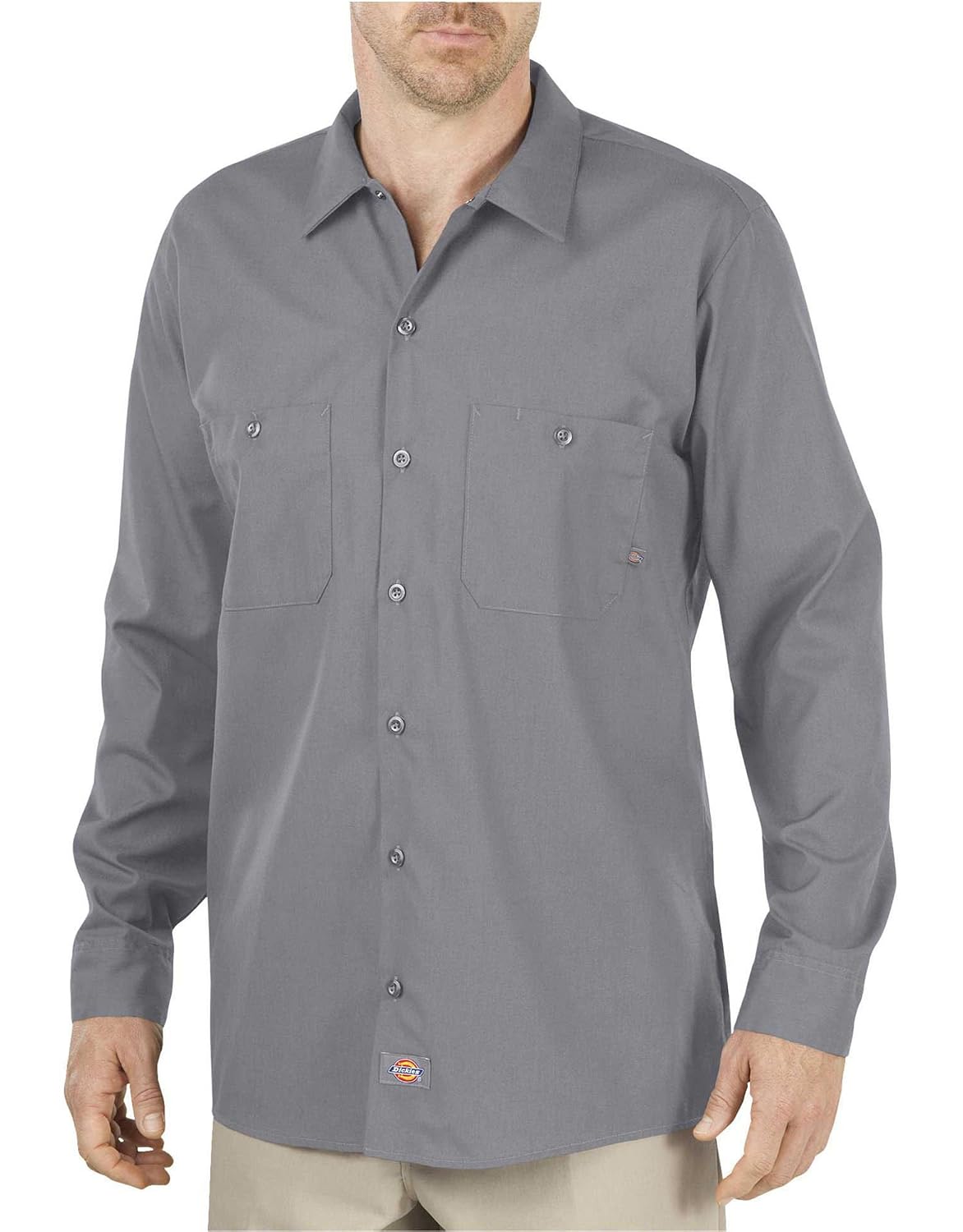 LL535 Long Sleeve Industrial Work Shirt - Small Graphite Gray