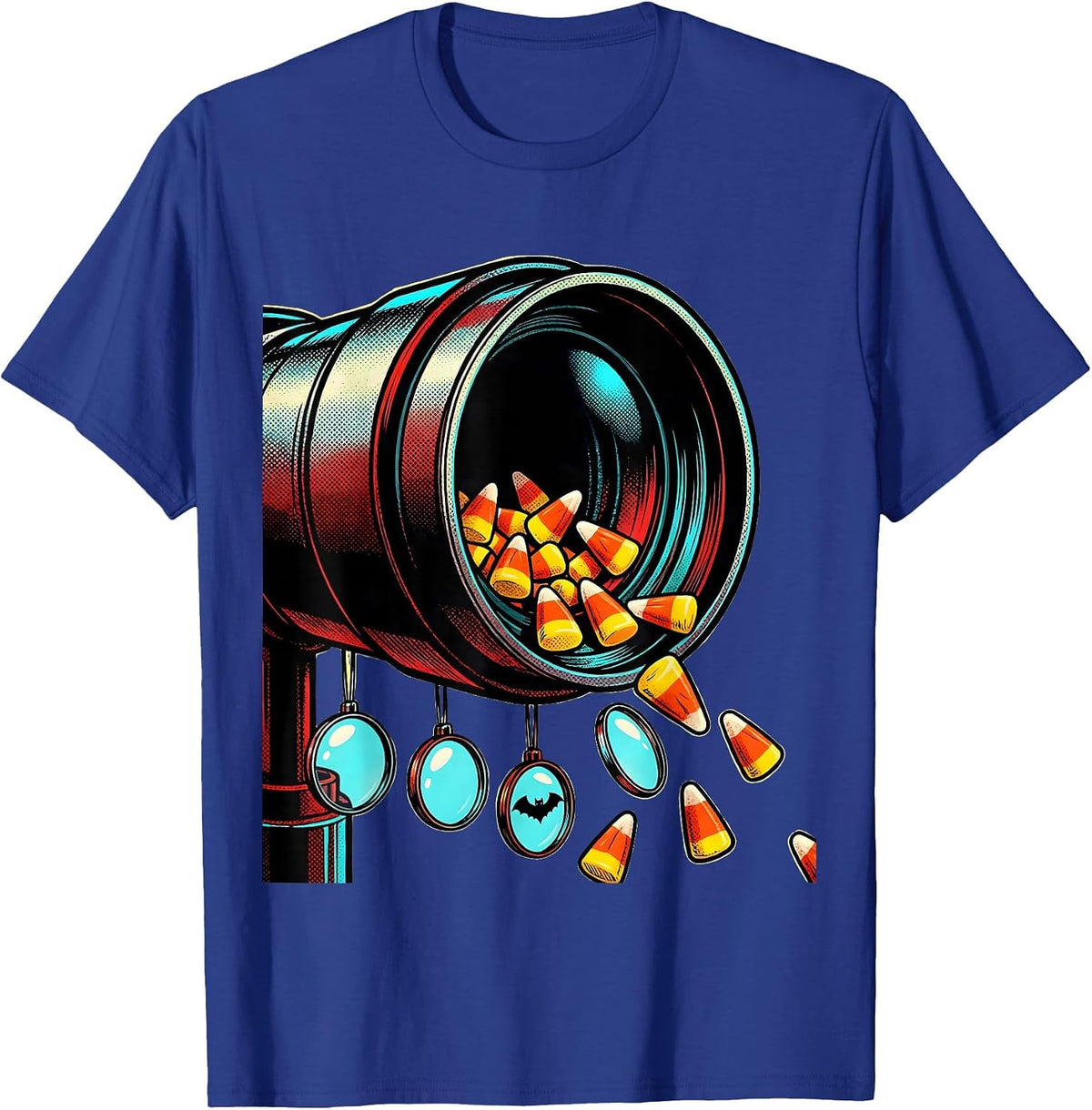 Lensometer Candy Corn Pop Art Optometrist Halloween Humor T-Shirt - Royal Blue
