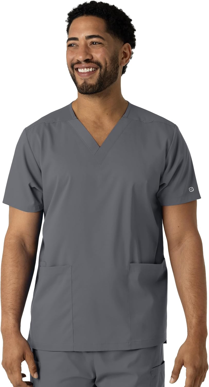 Wink Boundless Unisex V-Neck Scrub Top - Pewter