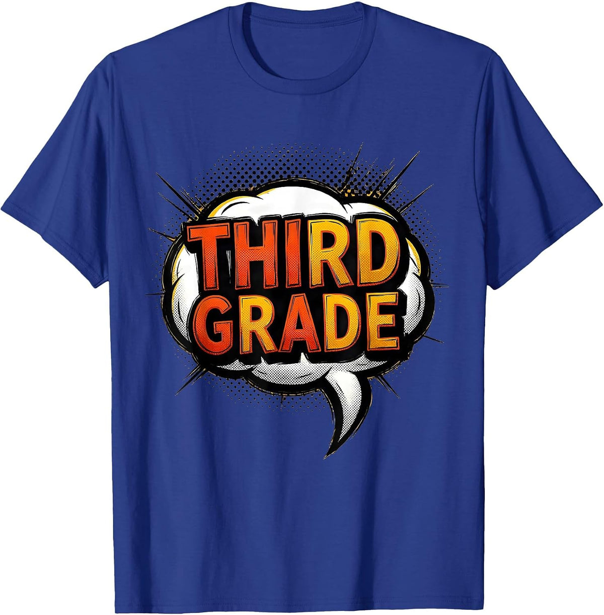Third Grade Retro Teacher Student Back To School T-Shirt - Royal Blue
