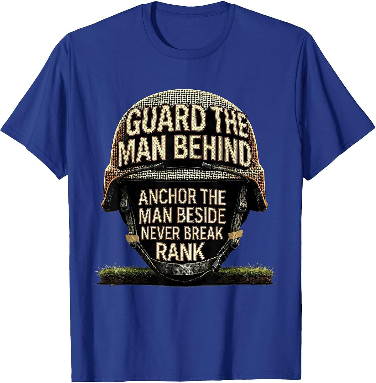 Men's Guard The Man Behind Anchor The Man Beside Lineman Humor T-Shirt - Royal Blue