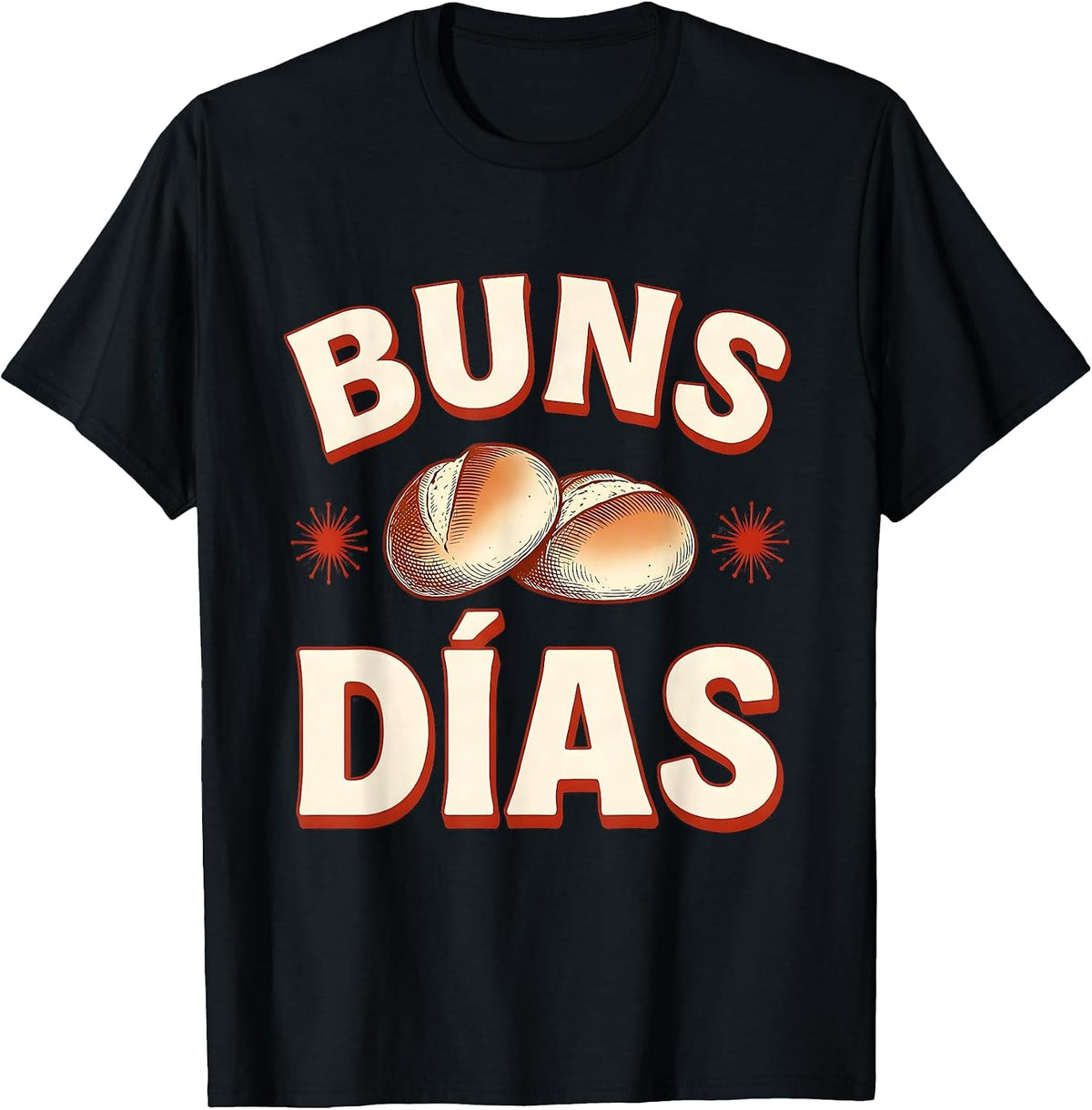 Men's Buns Días Funny Spanish Pun Cinco De Mayo Party Humor T-Shirt - Black