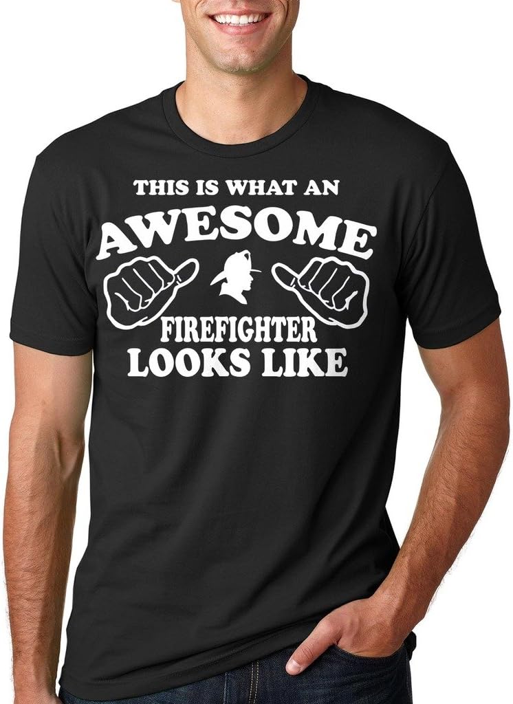 Silk Road Tees Firefighter T-Shirt Profession Gift for Father Christmas Tee - Black