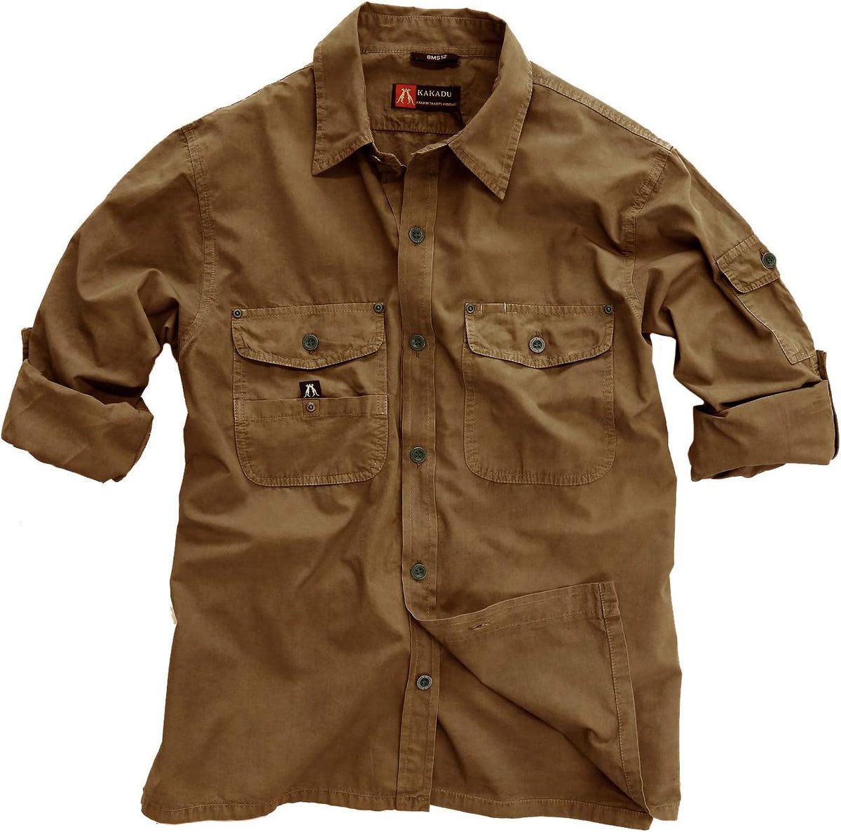Kakadu Australia Men's Concord Long Sleeve Shirt, Breathable with Roll-Up Sleeve - Tobacco