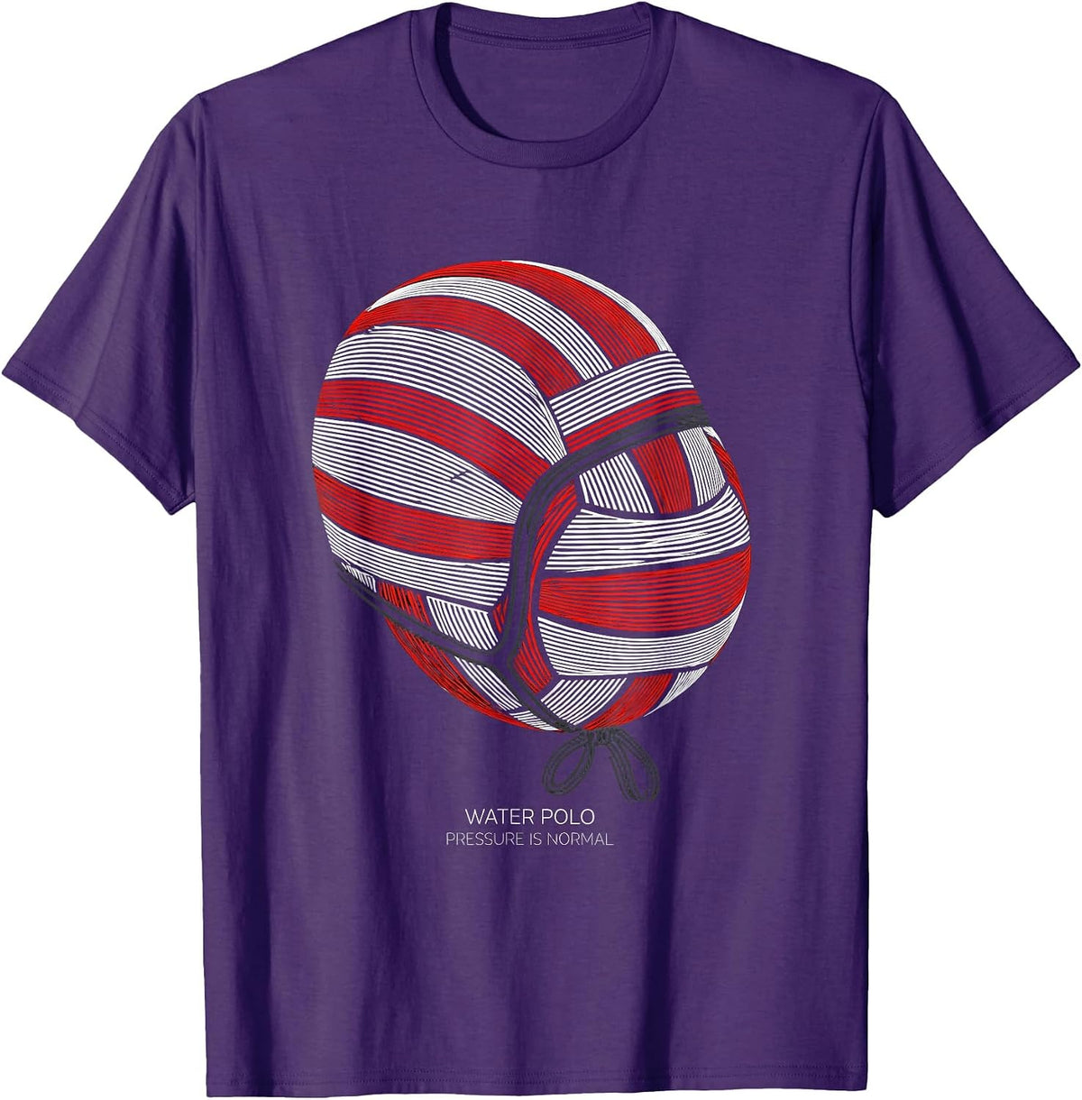 Water Polo Pressure Is Normal Funny Water Polo Player Gift T-Shirt - Purple