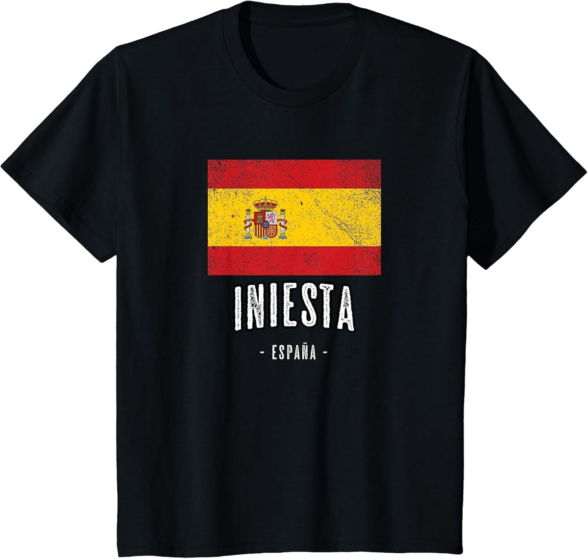 Iniesta Spain | ES Flag City - Bandera - T-Shirt - Black