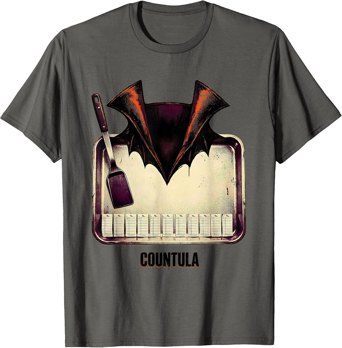 Countula Funny Pharmacy Staff Halloween Pharmacist Tech Crew T-Shirt - Asphalt Grey
