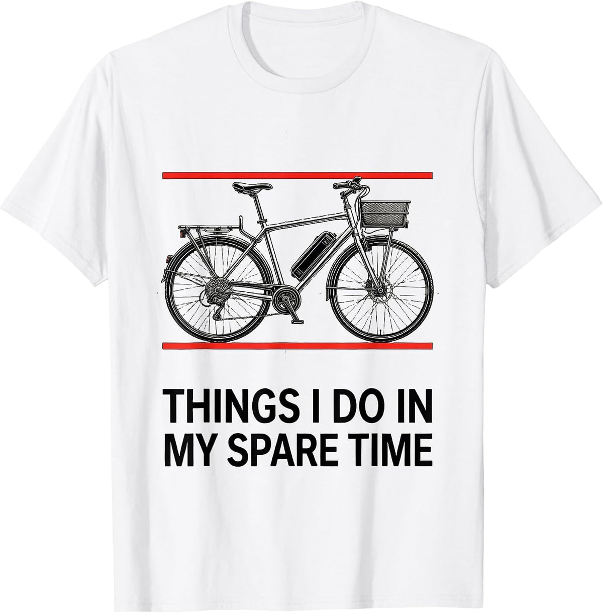 Men's Things I Do In My Spare Time Funny Biker Motorcycle Cycling T-Shirt - White