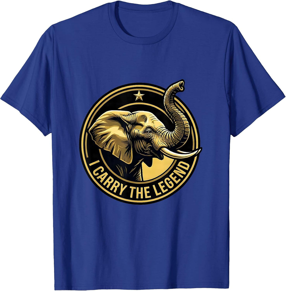 I Carry the Legend Cute Elephant Lover World Elephant Day T-Shirt - Royal Blue