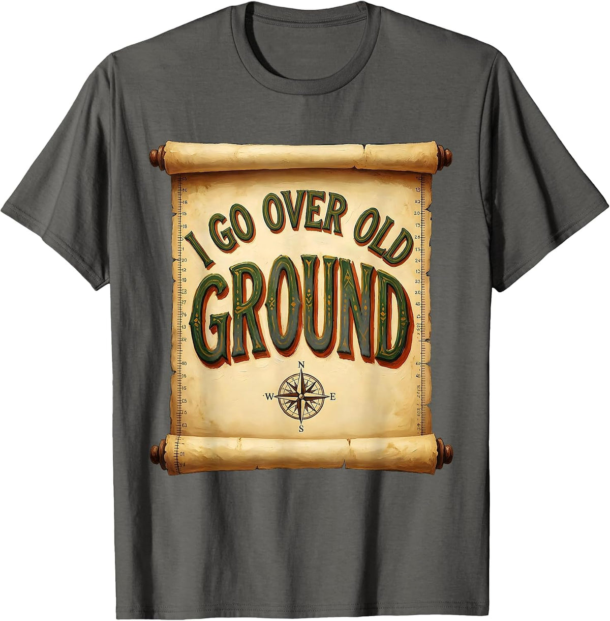 I Go Over Old Ground Funny History Teacher Subject Pride T-Shirt - Asphalt Grey