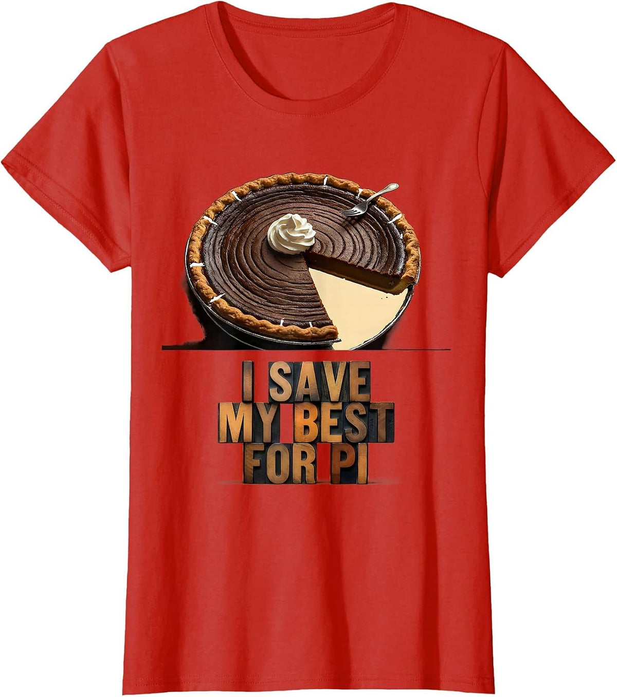 I Save My Best For Pi Funny Pumpkin Pie Thanksgiving Humor T-Shirt - Red