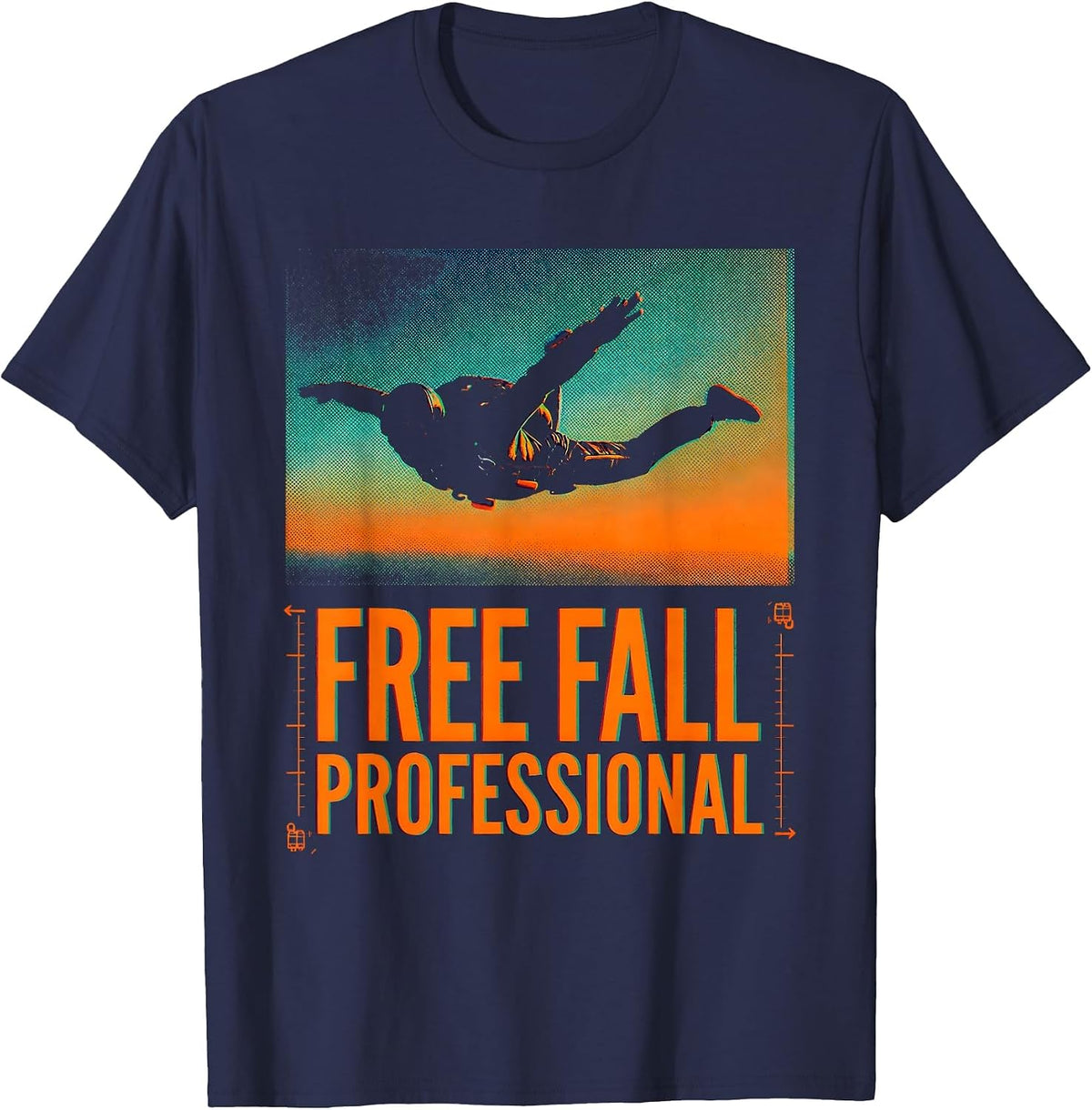 Free Fall Professional Funny Skydiving Skydive Lover T-Shirt - Navy Blue