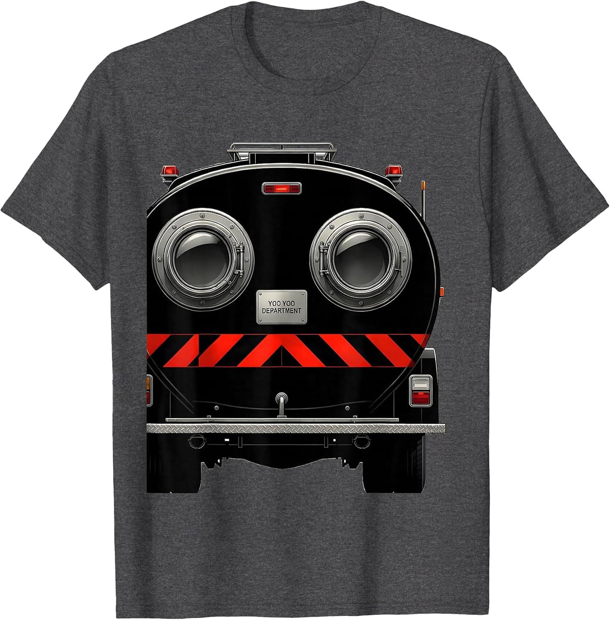 Yoo Yoo Department Funny Firefighter Humor Fire Department T-Shirt - Dark Heather Grey