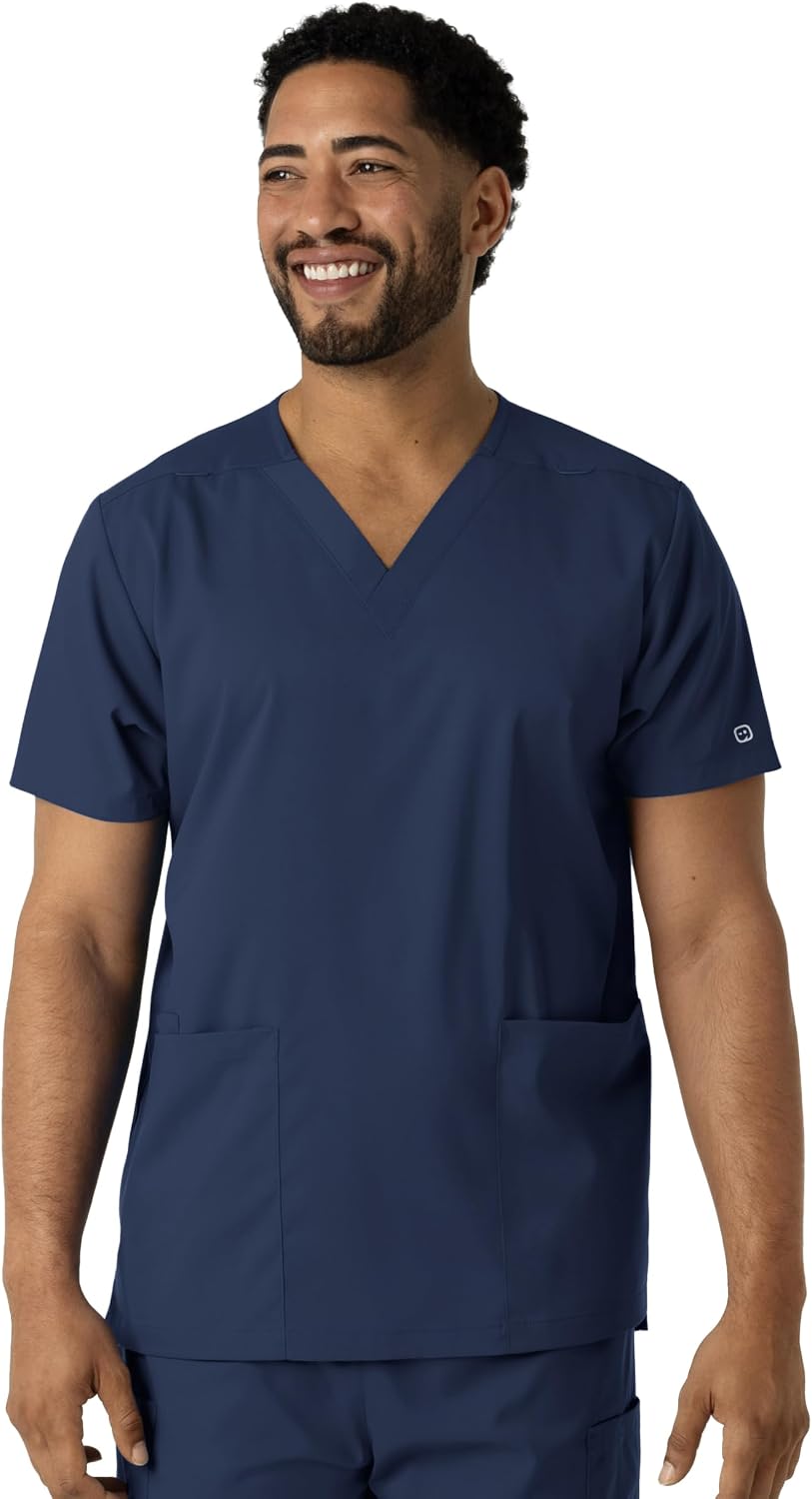 Wink Boundless Unisex V-Neck Scrub Top - Navy