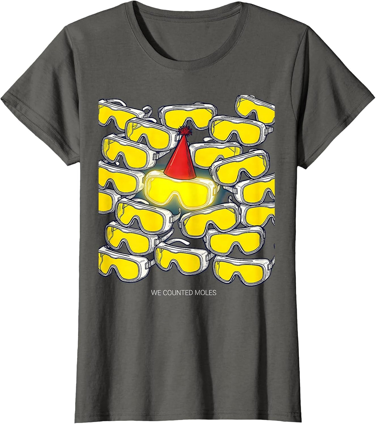 Women's We Counted Moles Funny Chemistry Mole Day Science Student T-Shirt - Asphalt Grey