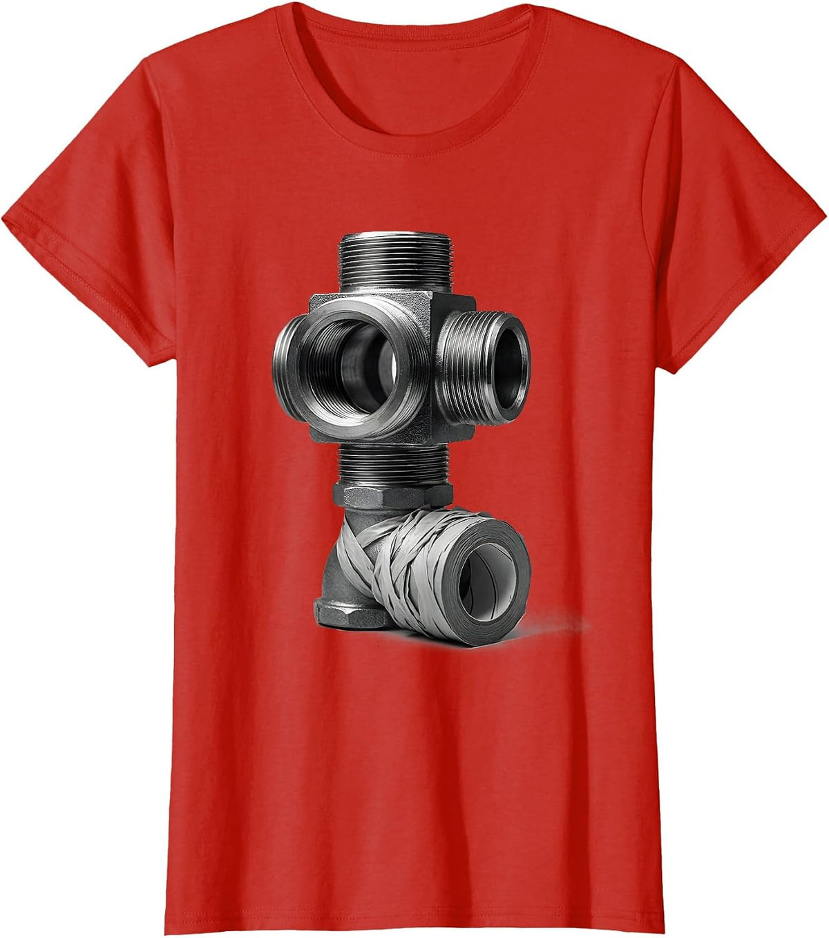 Women's Pipe Union Plumbing Humor Plumber Dad Gift T-Shirt - Red