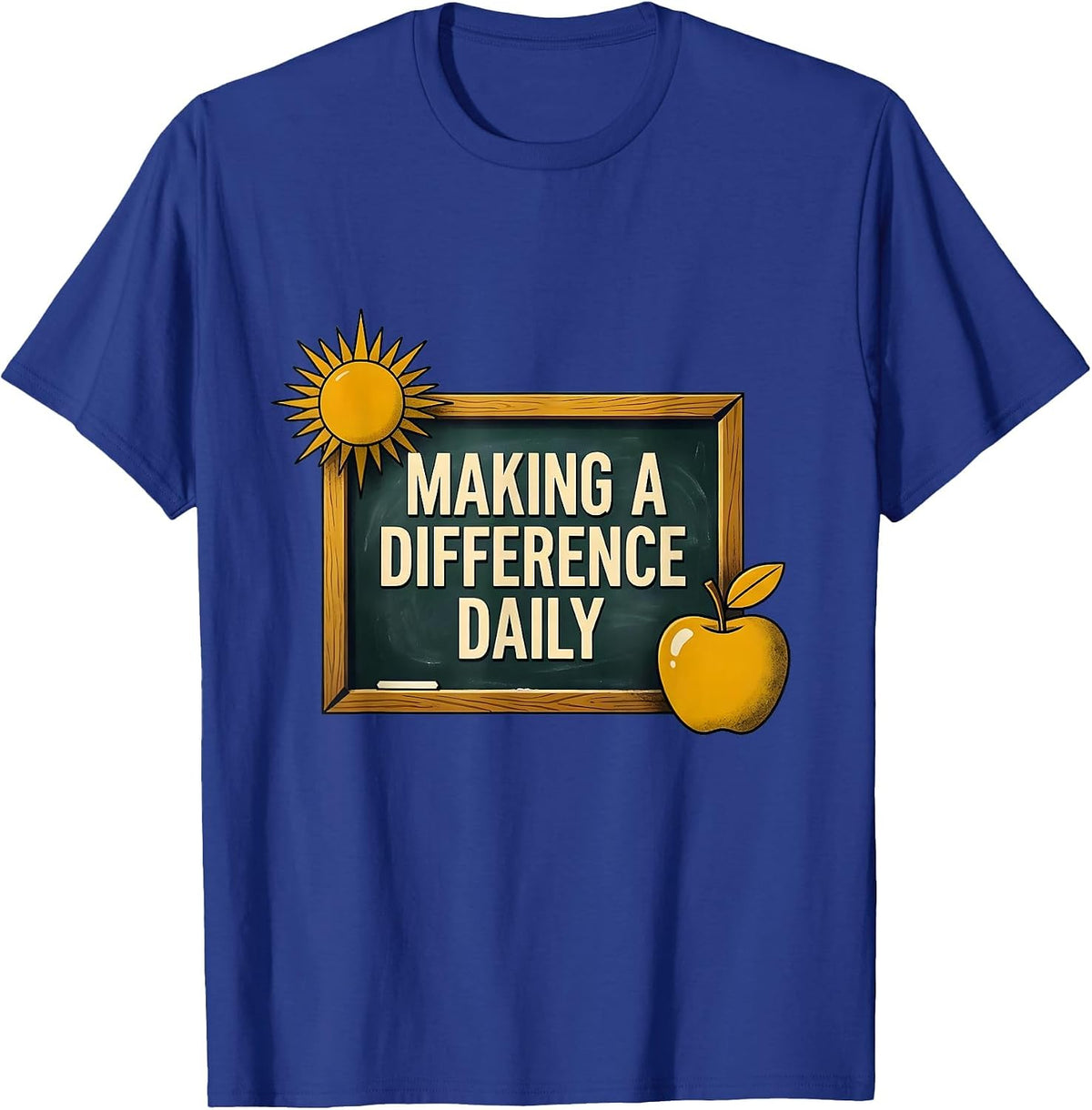Men's Making a Difference Daily Inspirational Design T-Shirt - Royal Blue