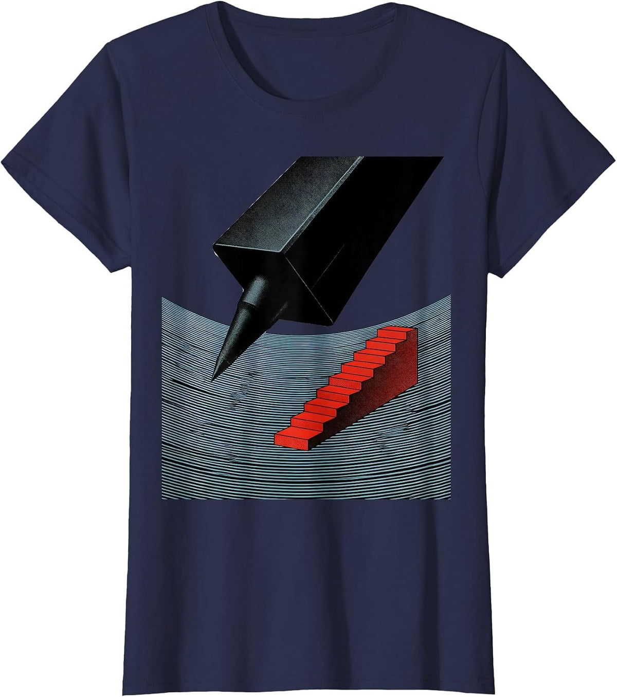 Women's Ultrasound Probe Healthcare Worker Pulse Identity T-Shirt - Navy Blue
