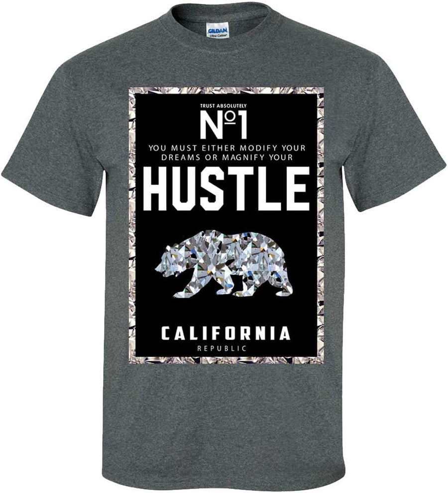 California Republic No. 1 Diamond Hustle Asst Colors T-Shirt/tee - Dark Heather