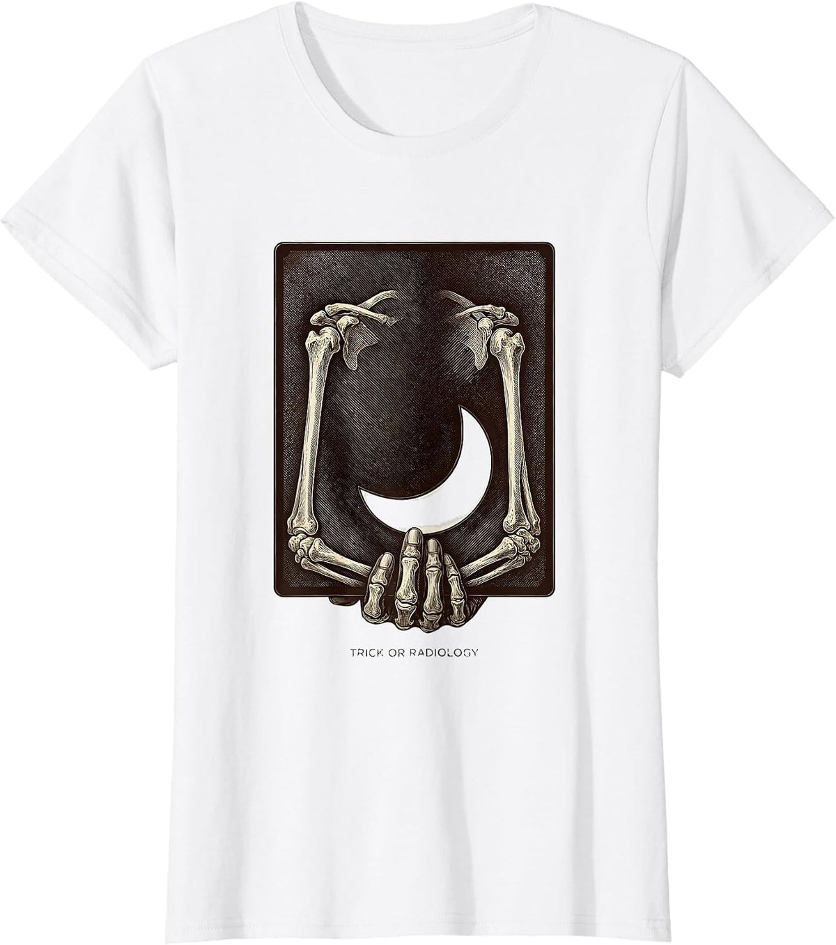 Trick Or Radiology Funny Radiology Tech Halloween Workplace T-Shirt - White