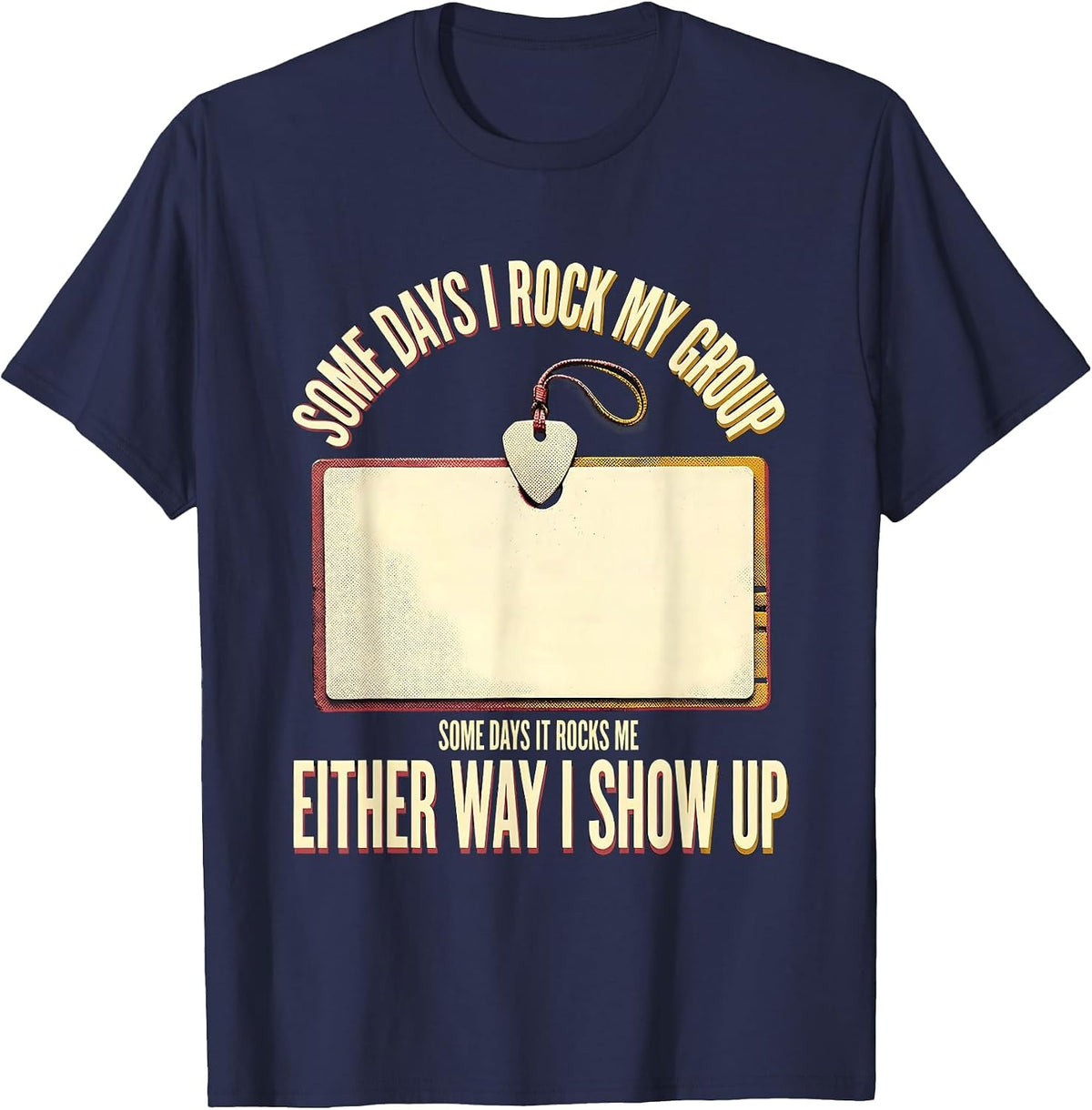 Some Days I Rock My Group Rock Music Teacher Staff T-Shirt - Navy Blue
