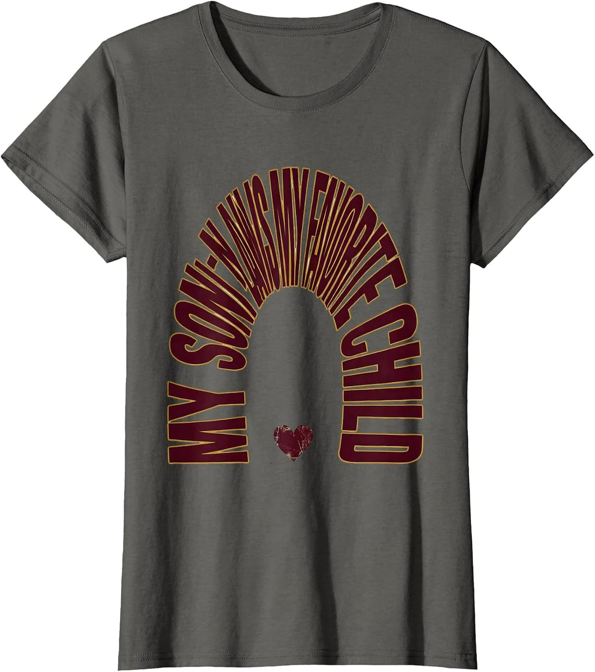Women's My Son-In-Law Is My Favorite Child Funny Mother In Law Humor T-Shirt - Asphalt Grey