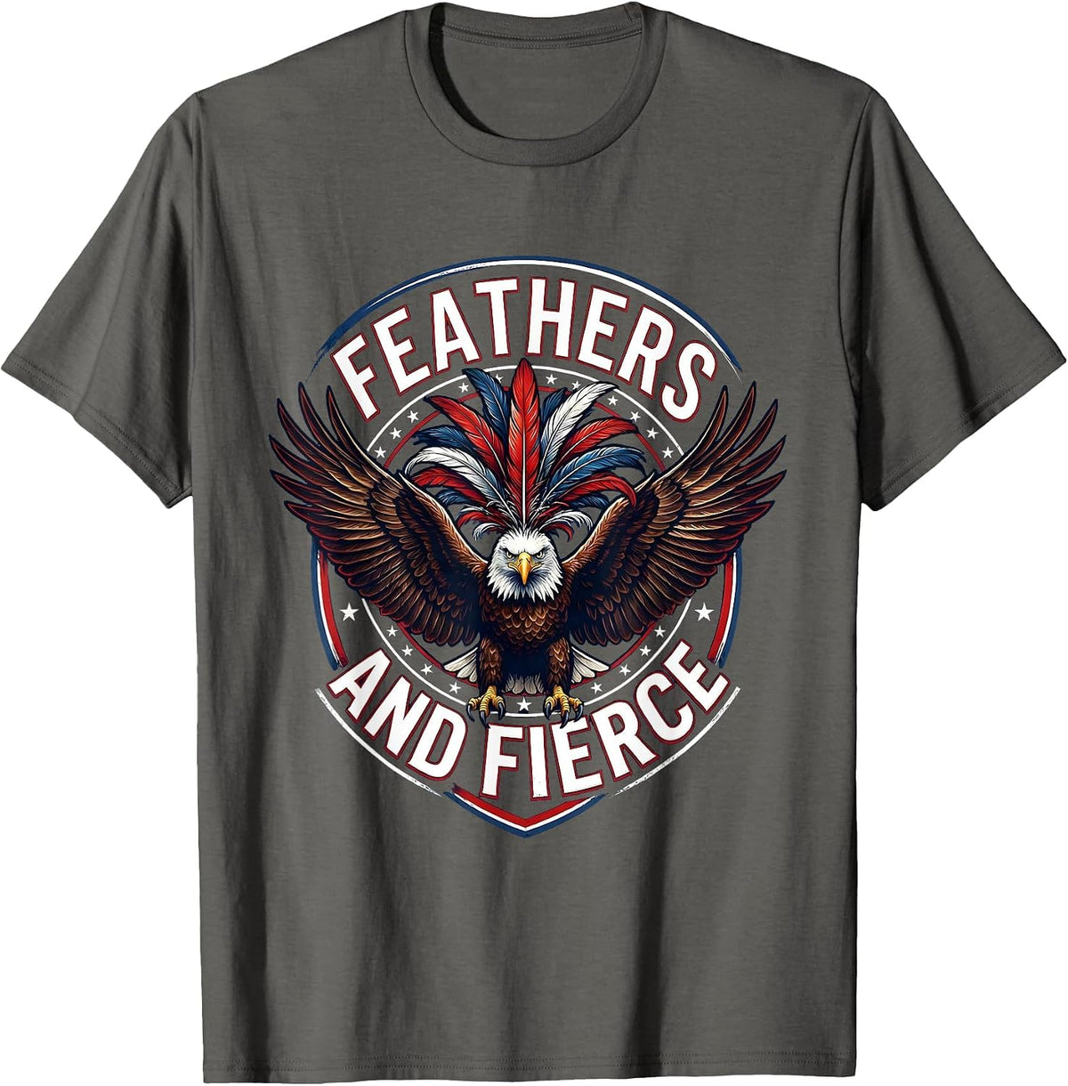 Men's Feathers and Fierce Showgirl Era Design T-Shirt - Asphalt Grey
