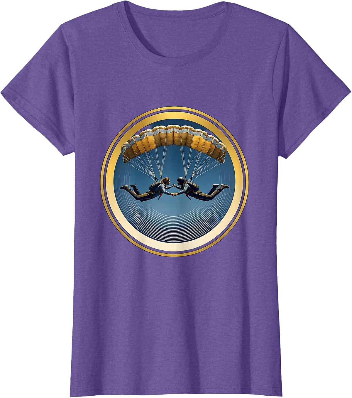 Skydive Formation Duo Graphic Tee T-Shirt - Purple Heather
