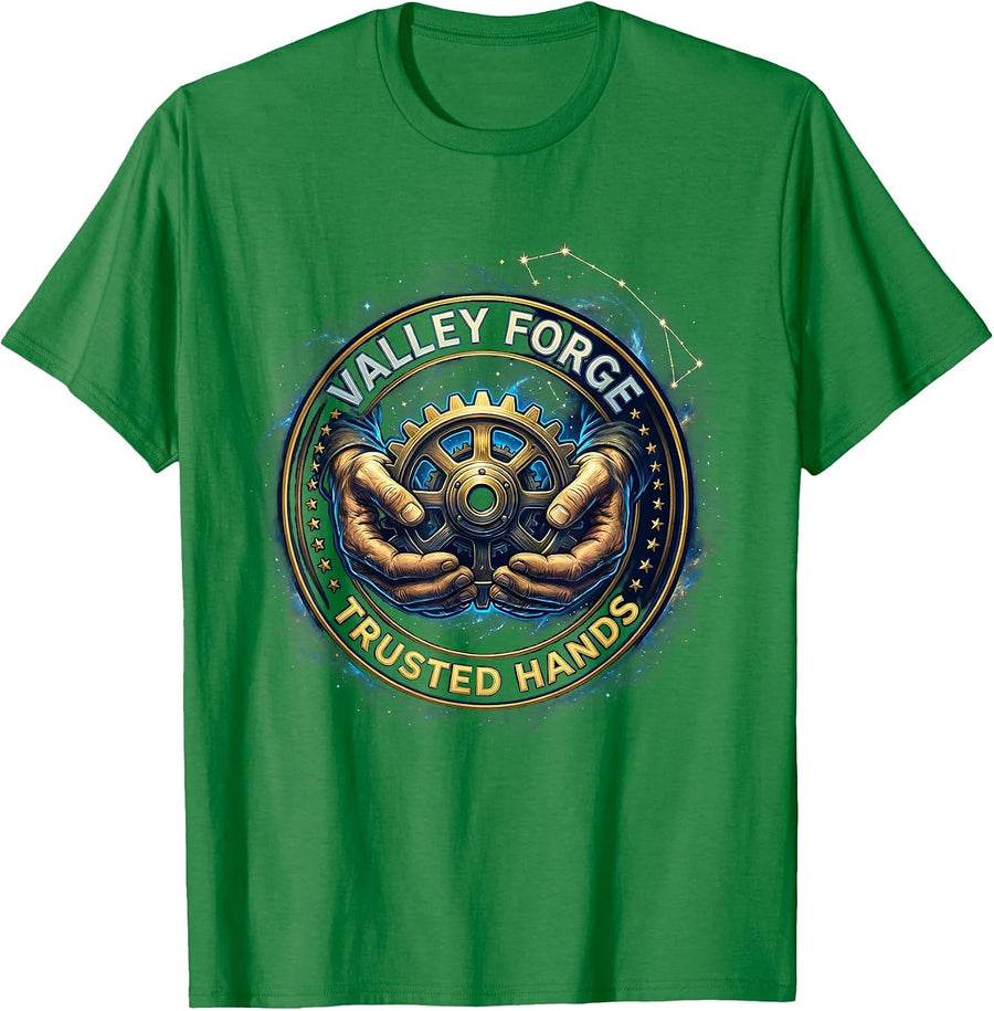 Men's Valley Forge Trusted Hands Automotive Design T-Shirt - Kelly Green