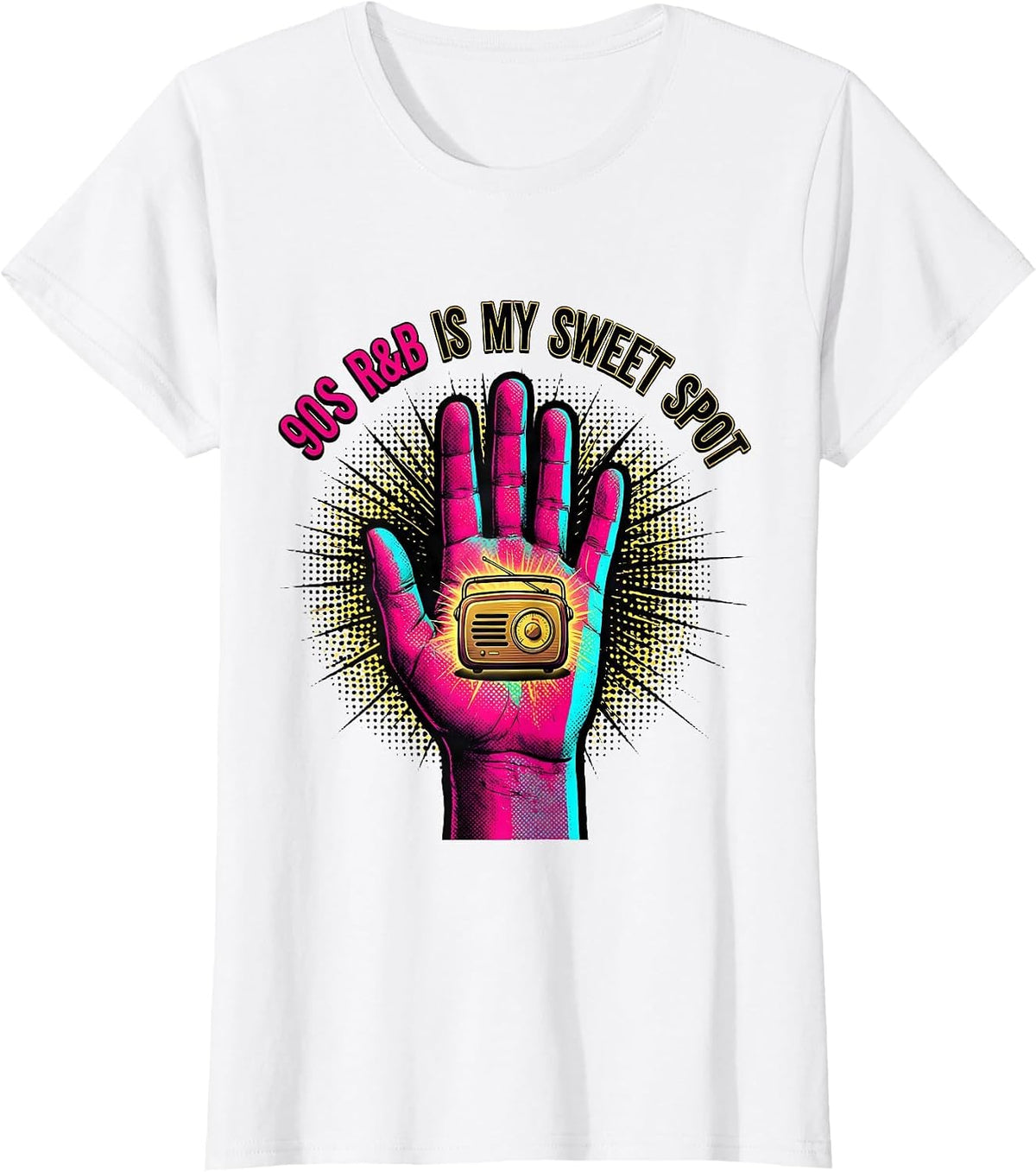 90s R&B Is My Sweet Spot Nostalgic Retro Music Fan T-Shirt - White