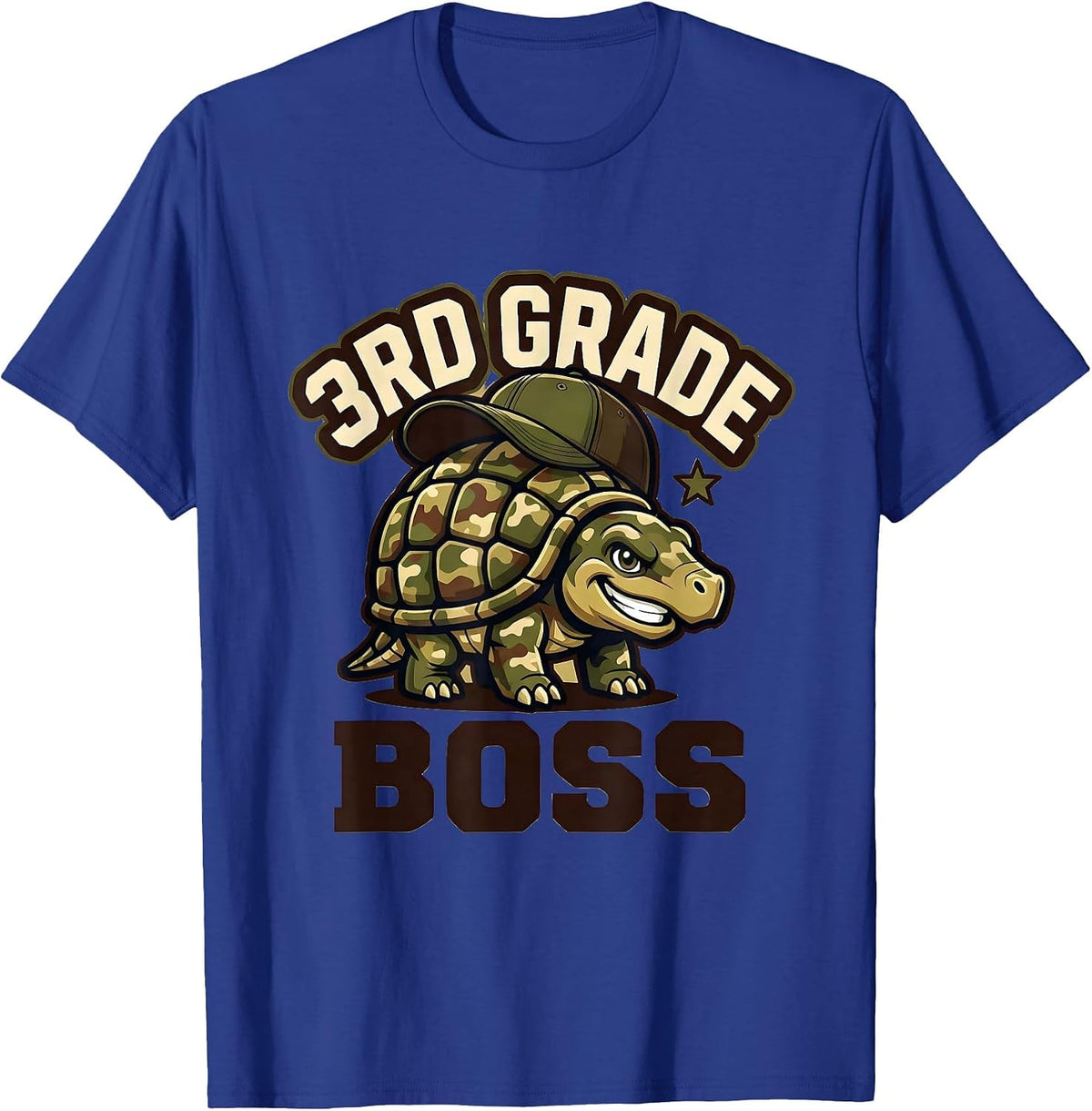 Men's 3rd Grade Boss Camo Third Grade Back To School Boys T-Shirt - Royal Blue