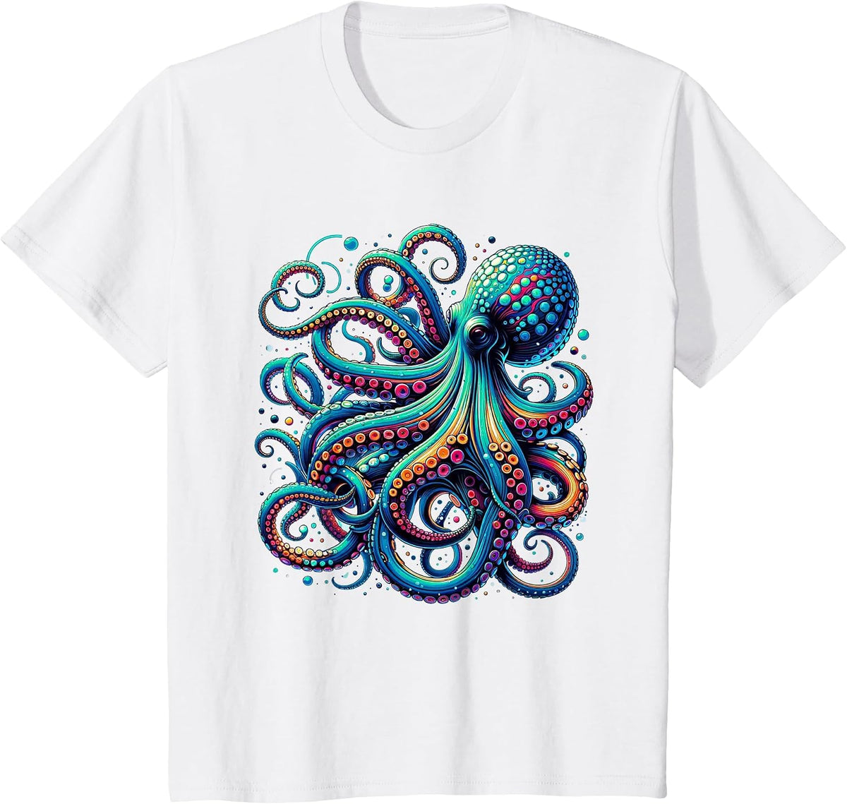 Octopus Kraken Sea Creature Ocean Marine Animal T-Shirt - White