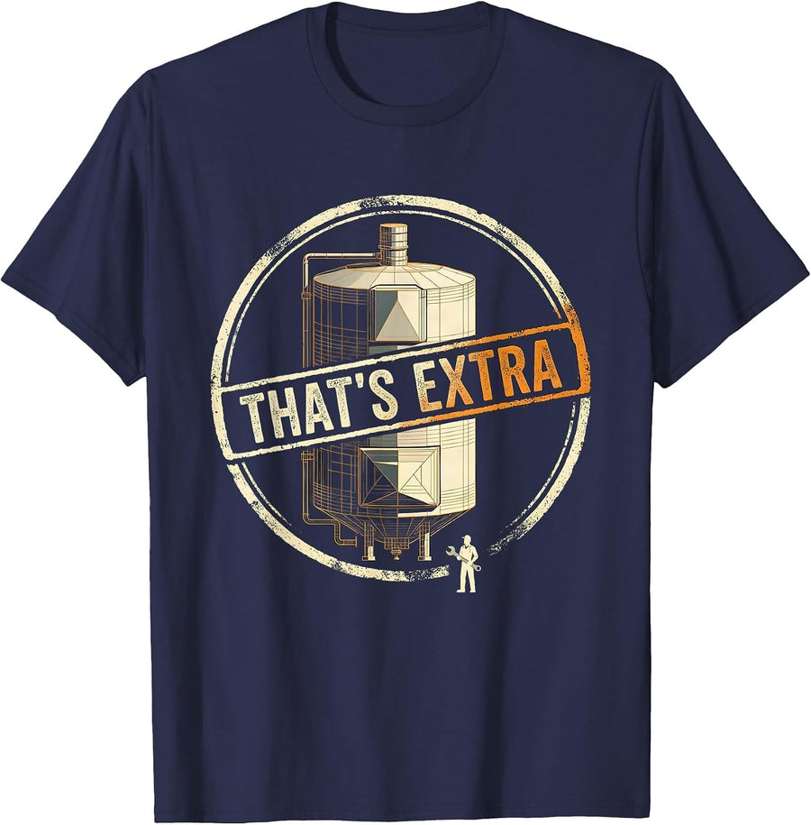 That's Extra Funny Plumber Sarcastic Humor Plumbing Trade T-Shirt - Navy Blue