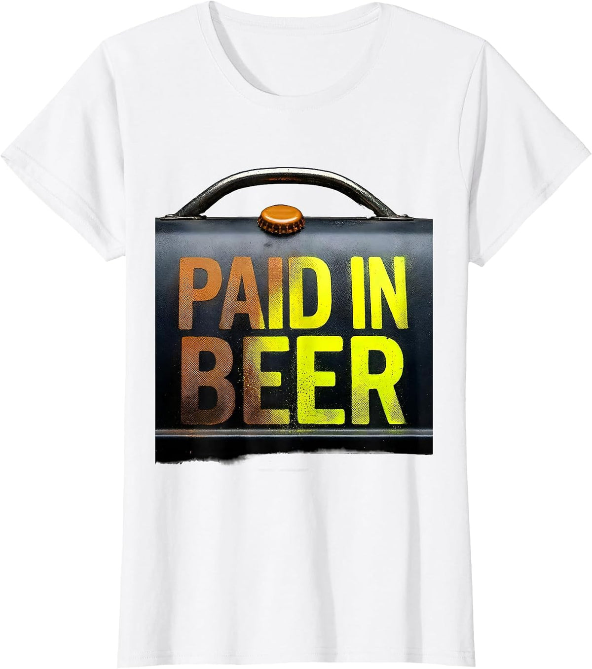 Paid In Beer Funny Grill Humor Labor Day Cookout T-Shirt - White