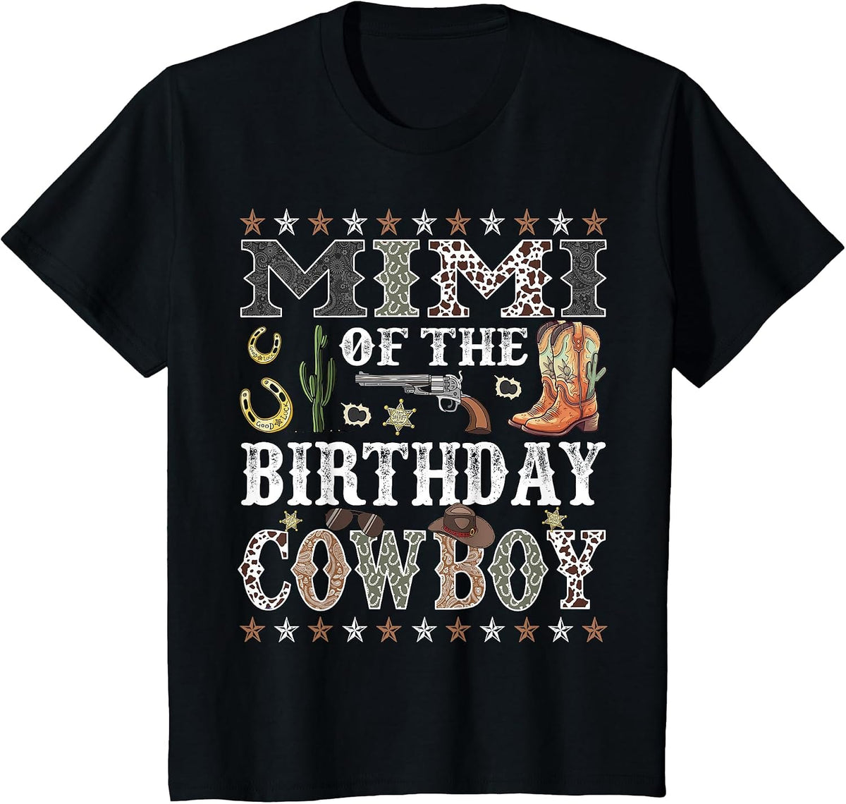 Mimi of The Birthday Cowboy Rodeo Mimi T-Shirt - Black