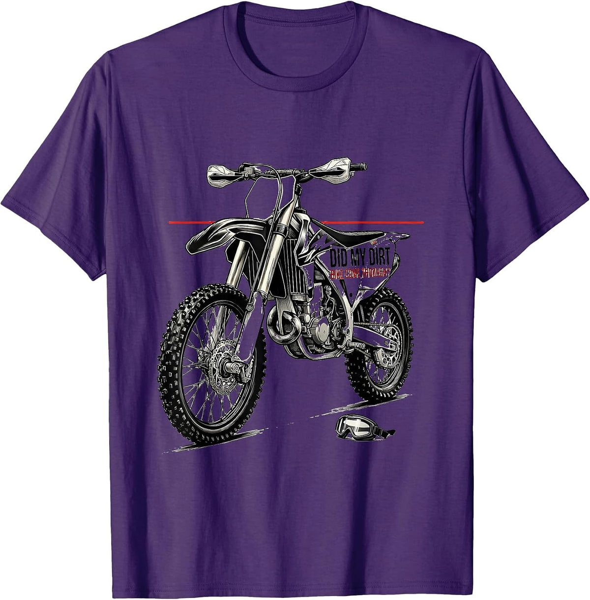 Did My Dirt Bike Come Through Funny Motocross Rider Gift T-Shirt - Purple